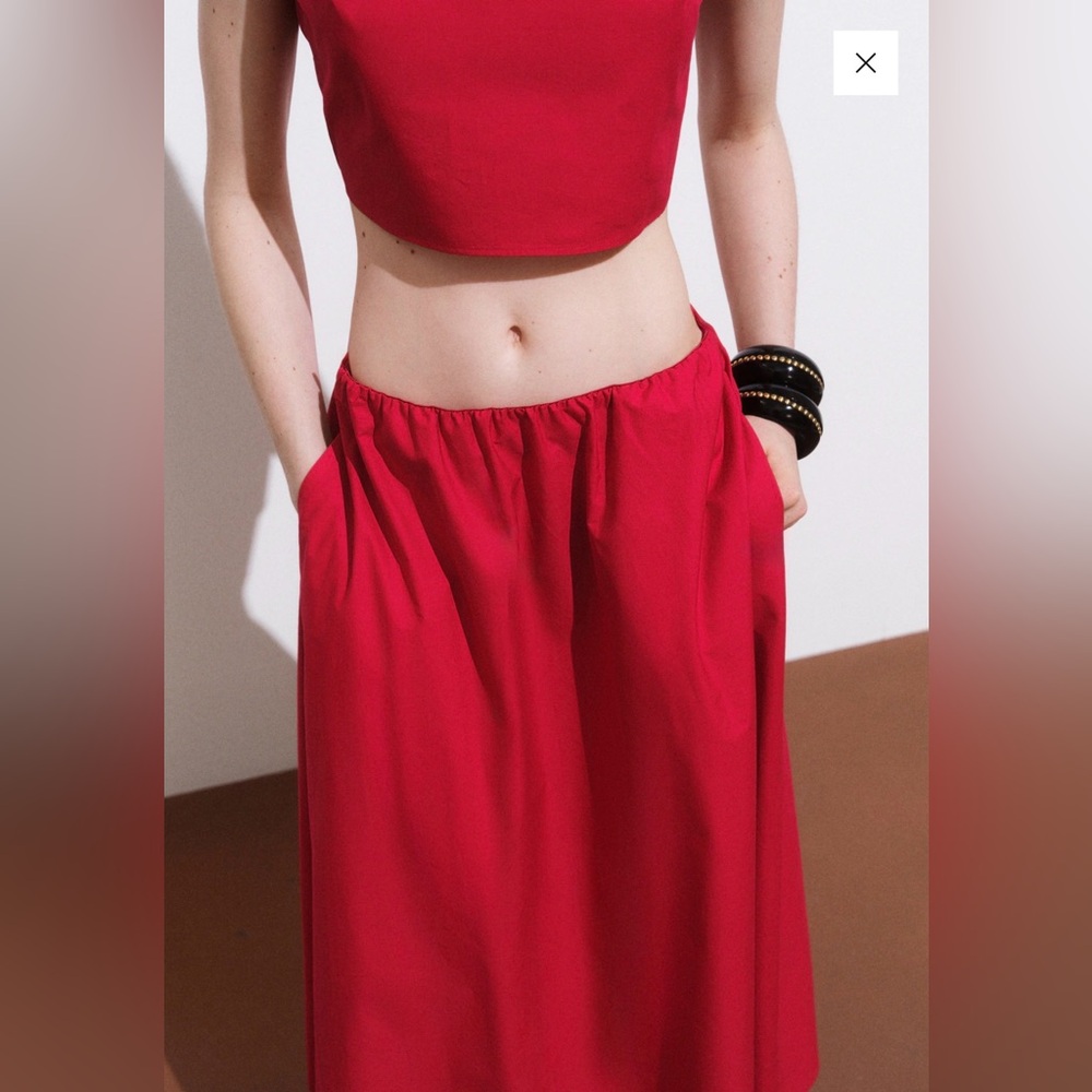 Mango Flared Cotton Skirt